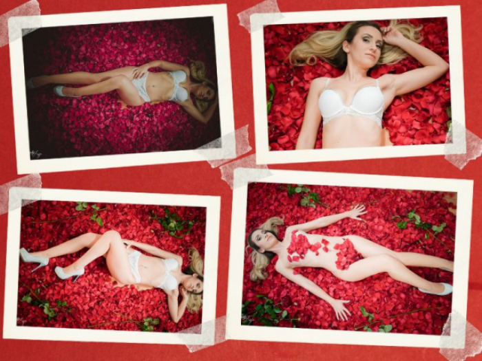 Gebettet in einem Meer aus Rosenblüten!