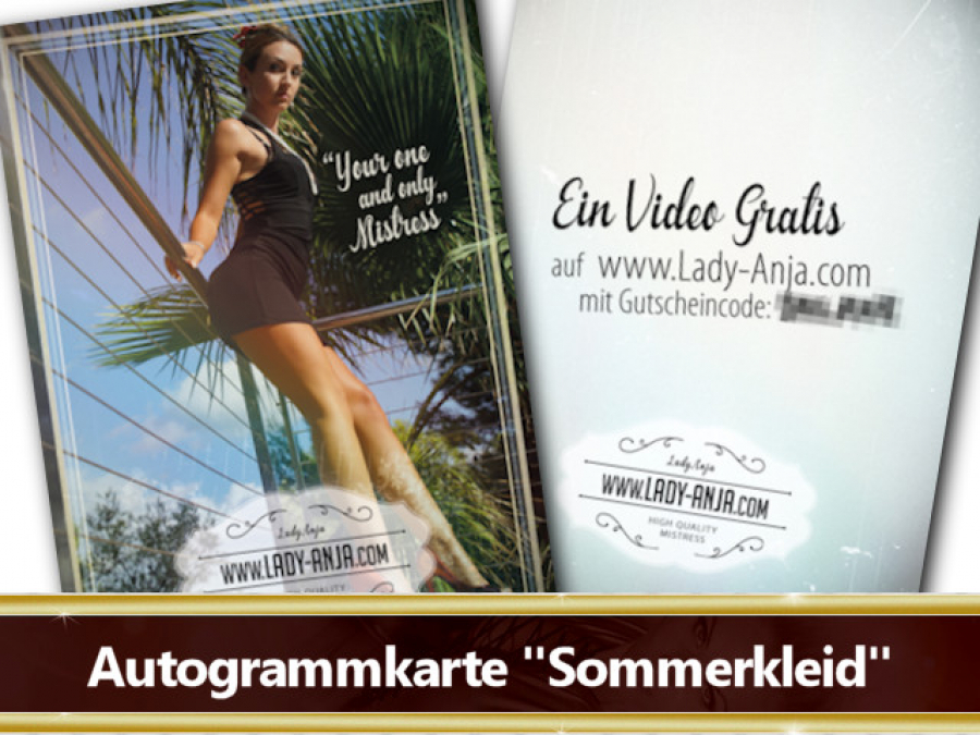 Autogrammkarte Sommerkleid