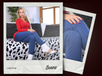 Hose oder Jeans, getragen